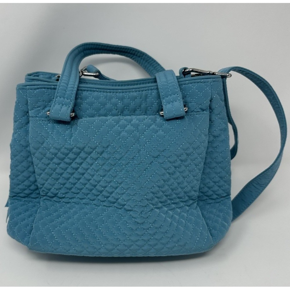 Vera Bradley quilted microfiber bag in solid Teal Very Clean - Picture 4 of 5